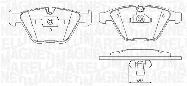 MAGNETI MARELLI Комплект тормозных колодок, дисковый тормоз 363916060151